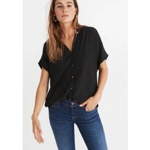 Madewell Central Drapey Shirt Small Black